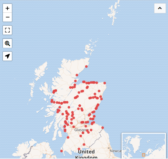 Camping coaches at Scottish railway stations