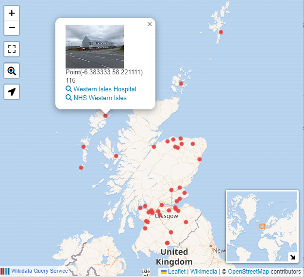 Mapping Scotland's hospitals